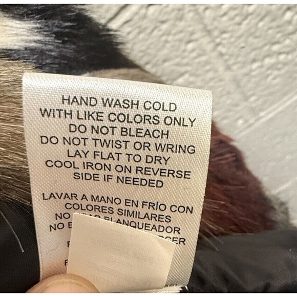 NWT JOSEPH A Longline Open Front Faux Fur Sleeveless Cardigan Womens M Chevron - Picture 10 of 15